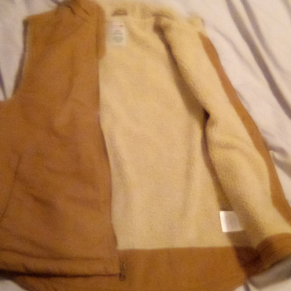 Once worn furry Dickies vest